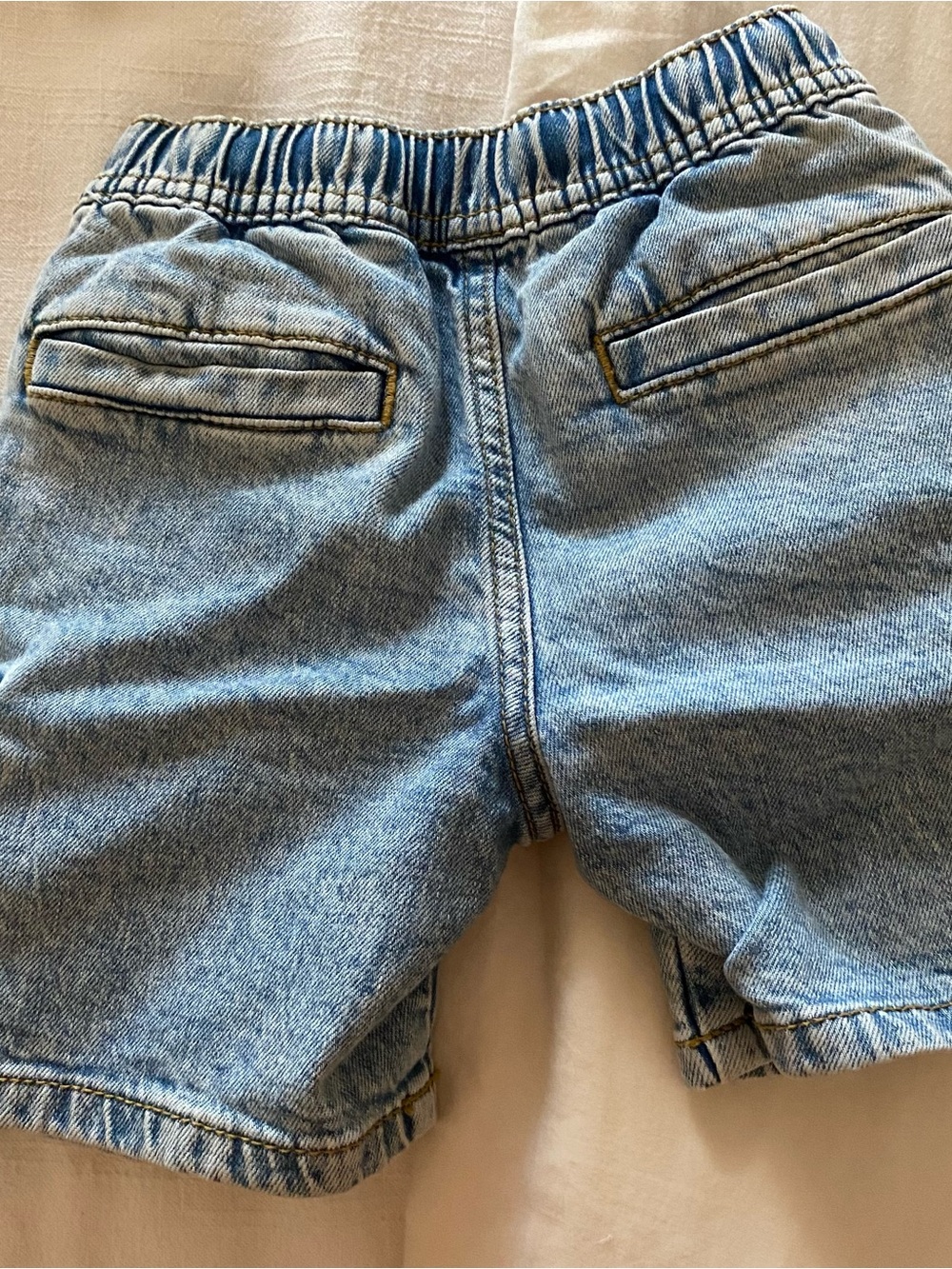 Cat & Jack Light Wash Denim Cargo Shorts with Drawstring - Picture 3 of 3